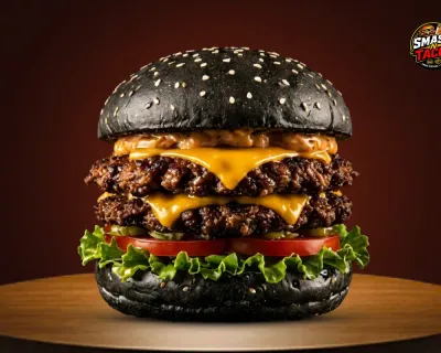 Burger Mr Black + Frites🍟